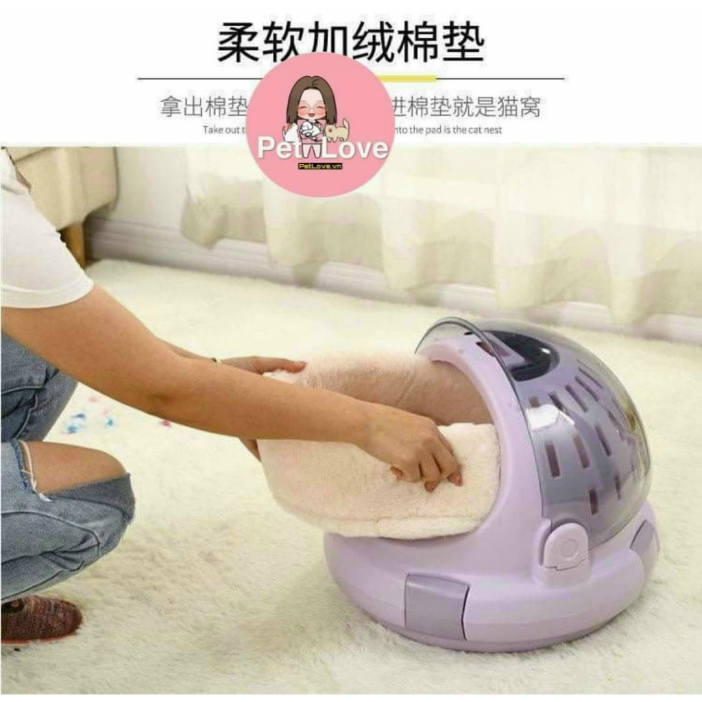 TÚI ĐỰNG THÚ CƯNG CỠ LỚN CÓ TAY KÉO VÀ BÁNH XE THÁO RỜI