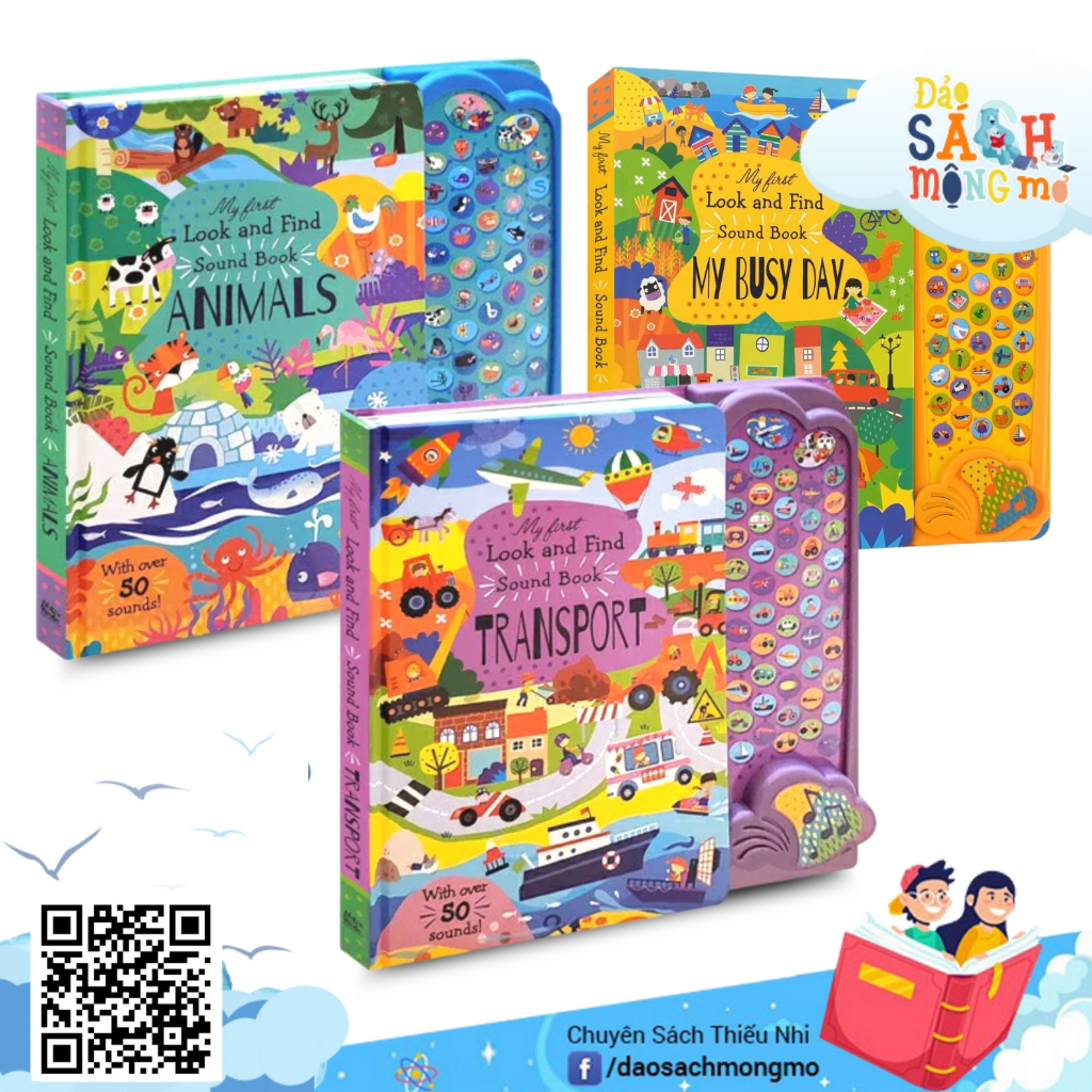 My First Look and Find Sound B00k: Đồ chơi âm thanh 50 nút cho bé với nhiều chủ đề