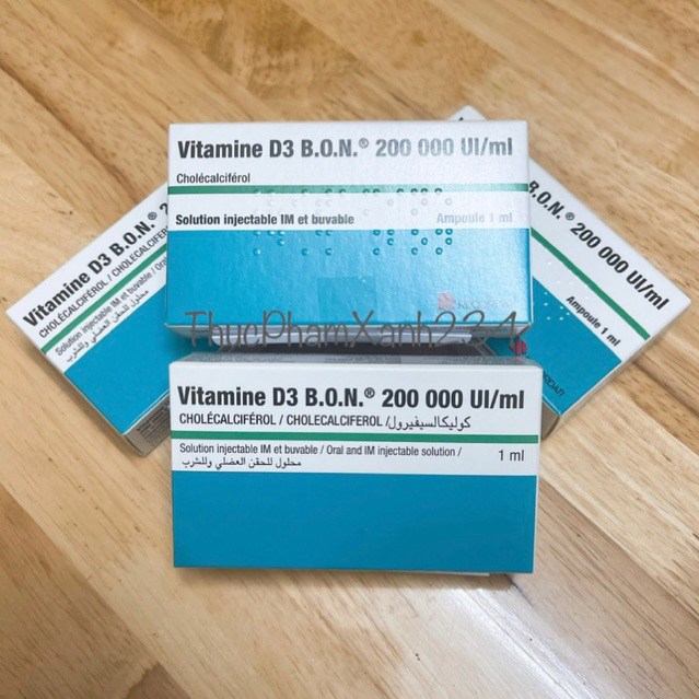 Vitamin D3 BON 200.000 UI, Chống Còi Xương, Giúp Hấp Thụ Canxi Vào Xương, Bổ Sung Canxi Cho Bé, Loại 6 Tháng Dùng 1 Lần