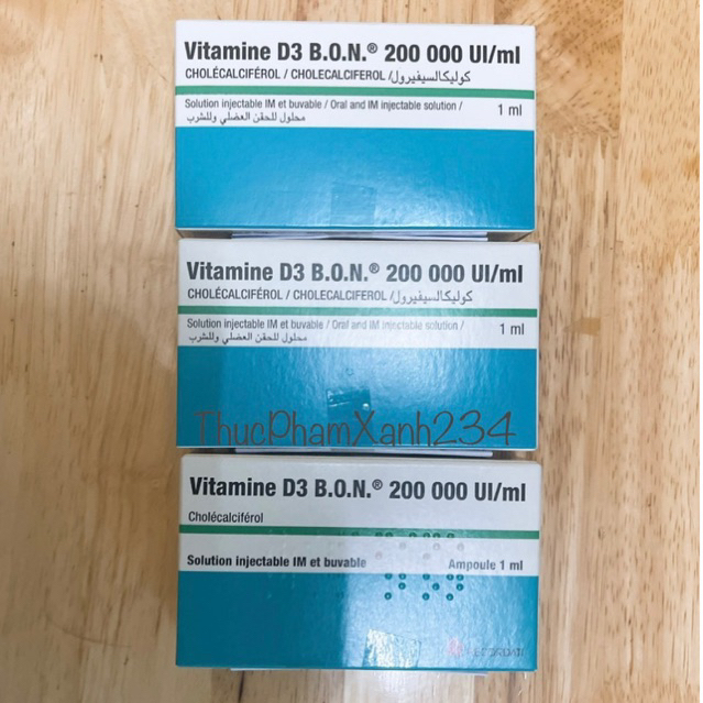 Vitamin D3 BON 200.000 UI, Chống Còi Xương, Giúp Hấp Thụ Canxi Vào Xương, Bổ Sung Canxi Cho Bé, Loại 6 Tháng Dùng 1 Lần