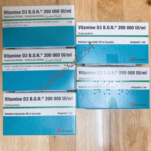 Vitamin D3 BON 200.000 UI, Chống Còi Xương, Giúp Hấp Thụ Canxi Vào Xương, Bổ Sung Canxi Cho Bé, Loại 6 Tháng Dùng 1 Lần