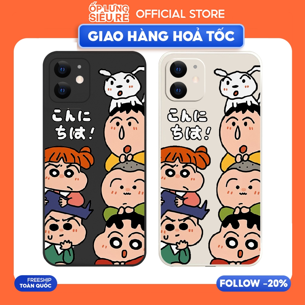 Ốp lưng cạnh vuông OPPO A5 2020/A33/A15/A53/A94/A54/A16/....viền bảo vệ camera hình Hoạt Hình Vui Nhộn
