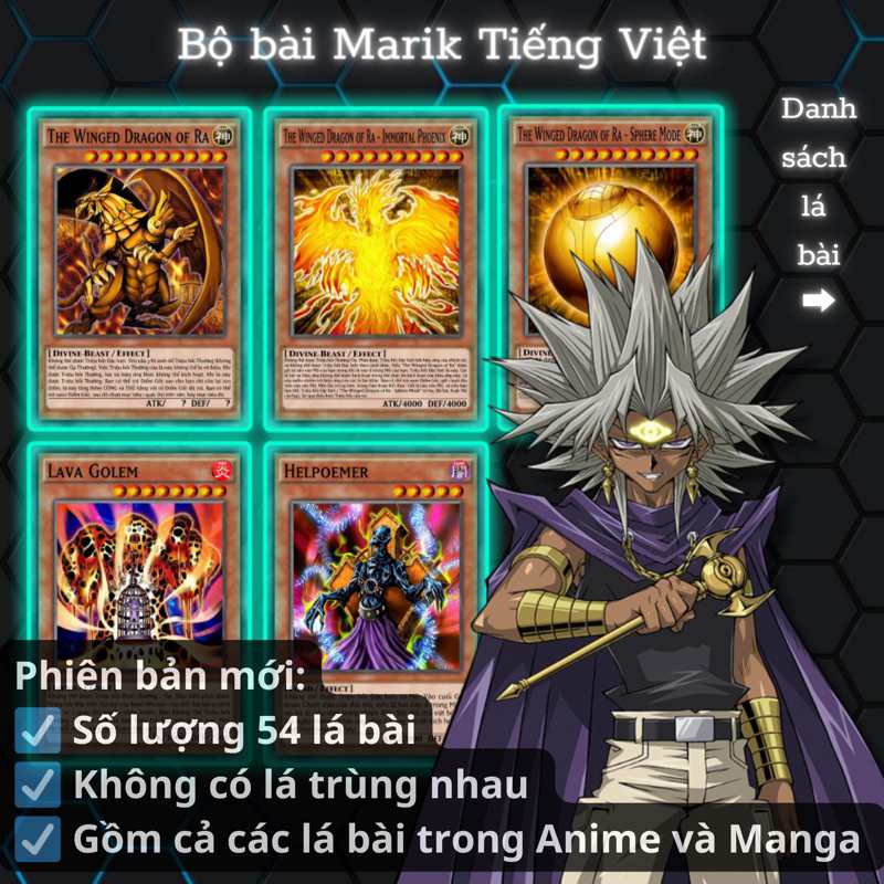 Bài in Yugioh Tiếng Việt - Bộ bài Marik