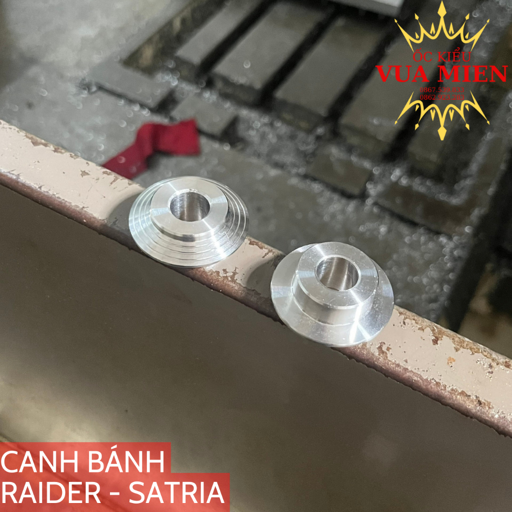 Canh bánh trước Raider Satria Fi inox304 sáng bóng