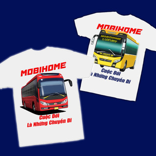 Áo thun Xe Khách Thaco Mobihome mẫu mới, áo cuộc đời là những chuyến đi