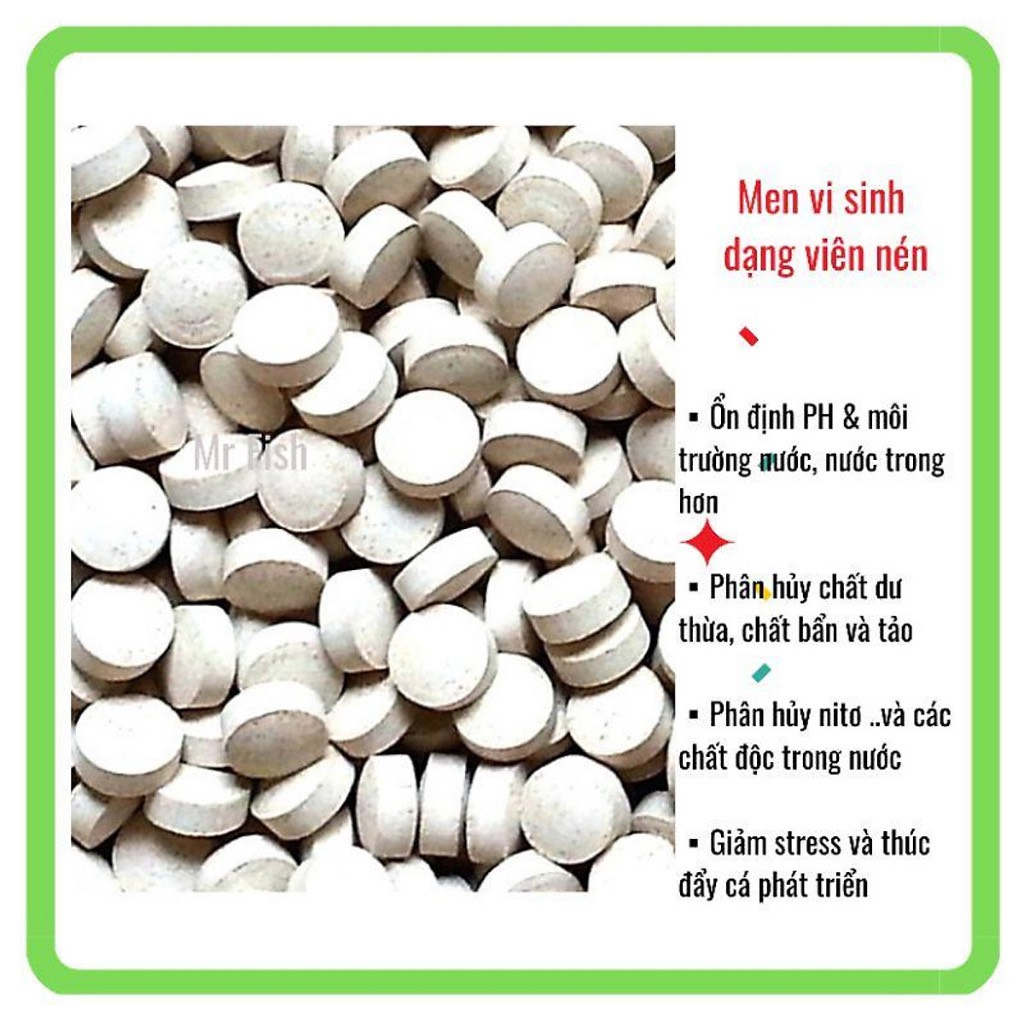 1 Viên vi sinh dạng nén làm trong nước, sạch nước cho hồ cá cảnh thủy sinh