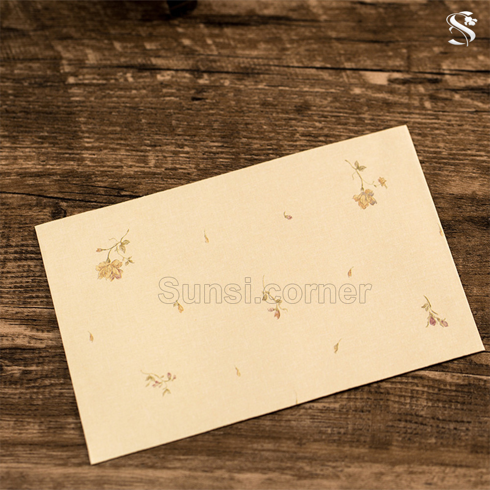 Bao Thư, Phong Bì, Phong Thư Họa Tiết Hoa Nhí Phong Cách Cổ Điển Vintage