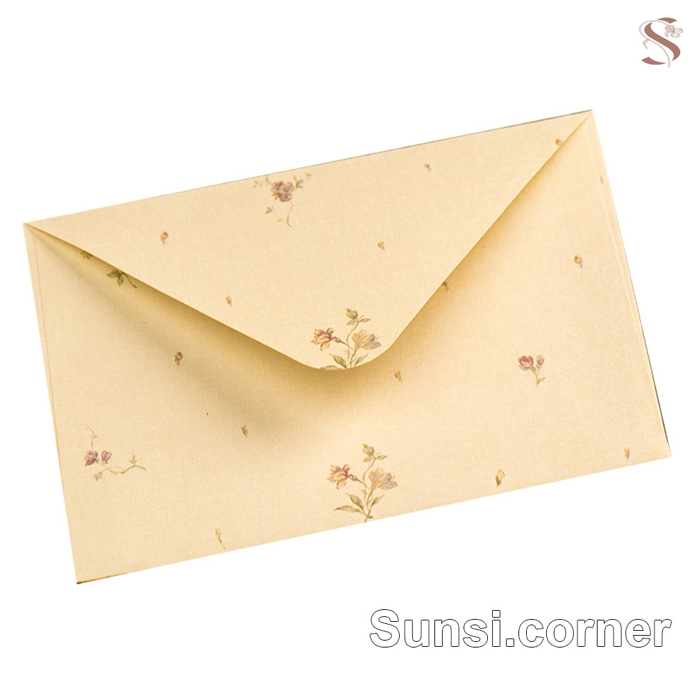 Bao Thư, Phong Bì, Phong Thư Họa Tiết Hoa Nhí Phong Cách Cổ Điển Vintage