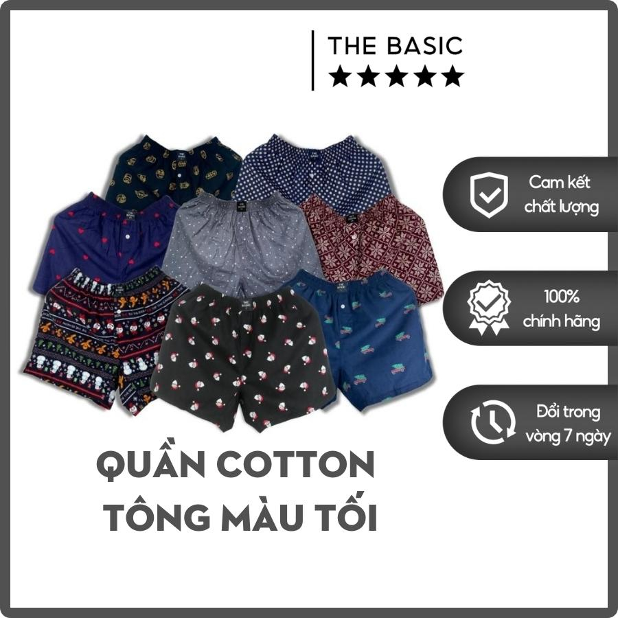Quần Short Nam Nữ THE BASIC quần đùi ngủ mặc tại nhà Chất 100% Cotton, Co Giãn, mềm mịn [TÔNG MÀU TỐI]