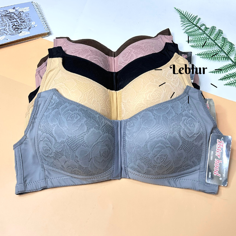 Áo ngực nữ cái trước, bản áo lót vừa không mút không gọng cúp C, nội y Thái Lan Sisterhood 1061, Leblur