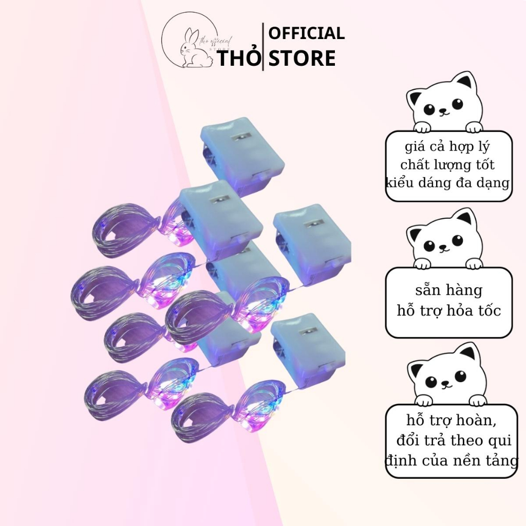 đèn lesd 7 màu, đèn led trang trí 3 chế độ nháy, đèn led bearick trang trí cây thông