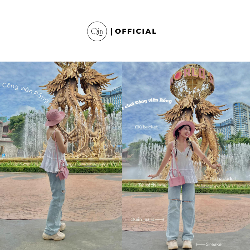 Túi Xách Nữ Mini Qin Màu Trơn Phong Cách Hàn Quốc