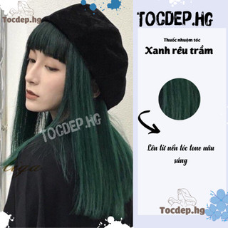 thuốc nhuộm tóc xanh rêu trầm + tặng oxy trợ dưỡng - Tocdep.HG