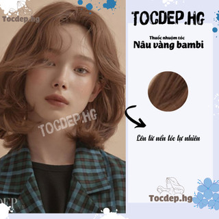 thuốc nhuộm tóc nâu vàng bambi + tặng oxy trợ dưỡng - Tocdep.HG