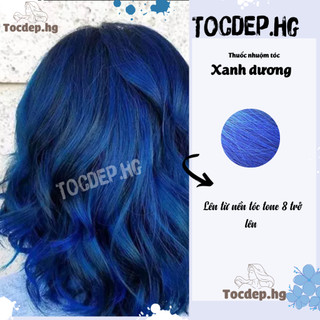 thuốc nhuộm tóc màu xanh dương+ tặng kèm trợ nhuộm - Tocdep.HG