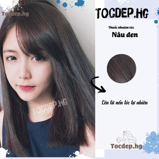 thuốc nhuộm tóc nâu đen +tặng kèm trợ dưỡng - Tocdep.HG