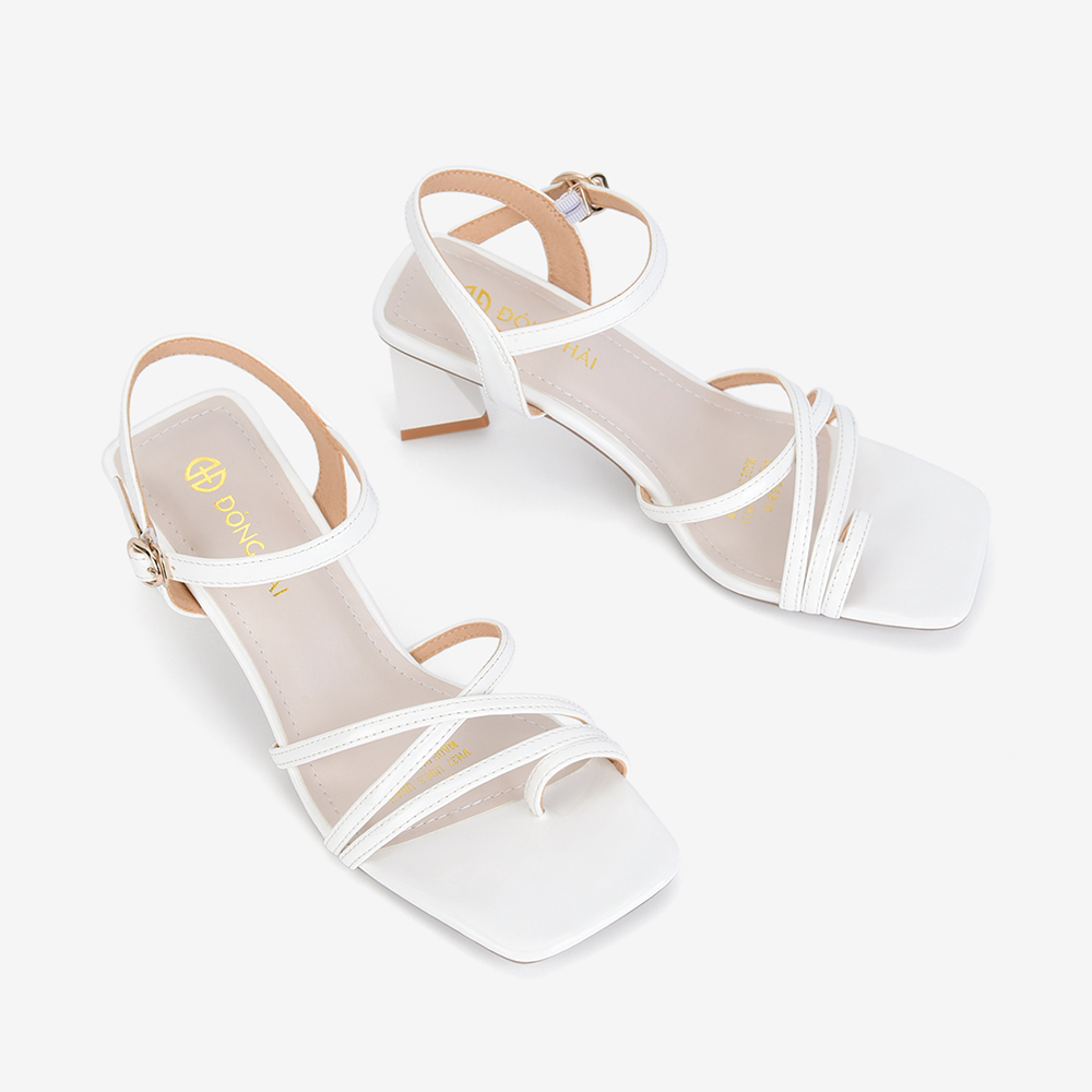 Giày Sandal Cao Gót Đông Hải Quai Ngang Mảnh Gót Trụ 7cm - S5819