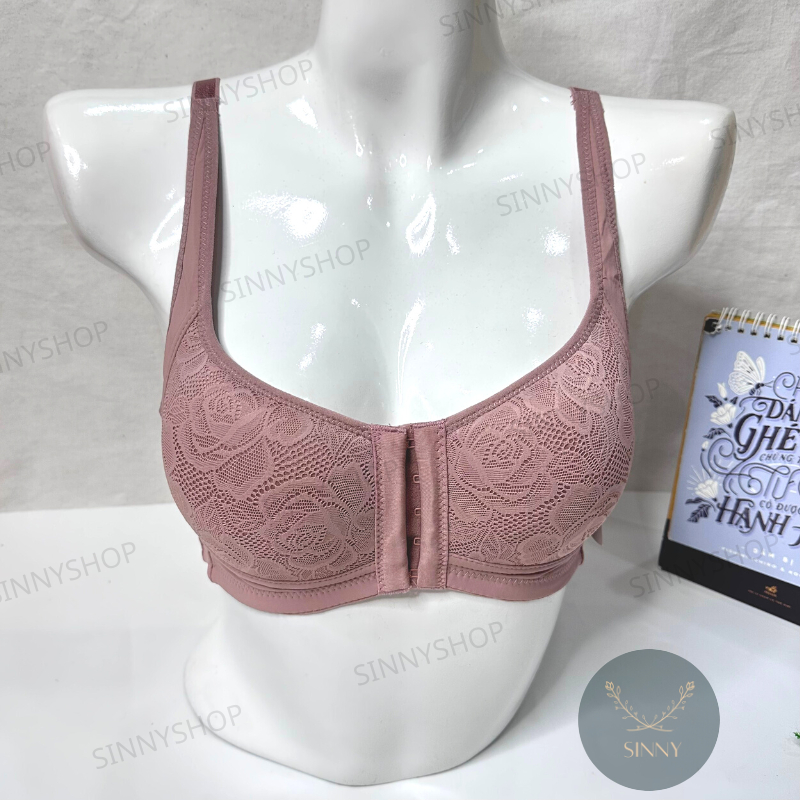 Áo ngực cài trước bigsize cup C, áo lót không gọng, không mút Thái Lan sisterhood 1061, Sinny