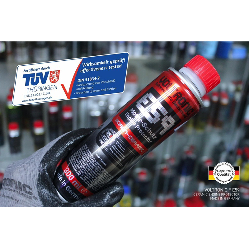 Phụ gia nhớt Voltronic E59 Moto-Schutz Engine Protector - Phủ sứ Ceramic động cơ