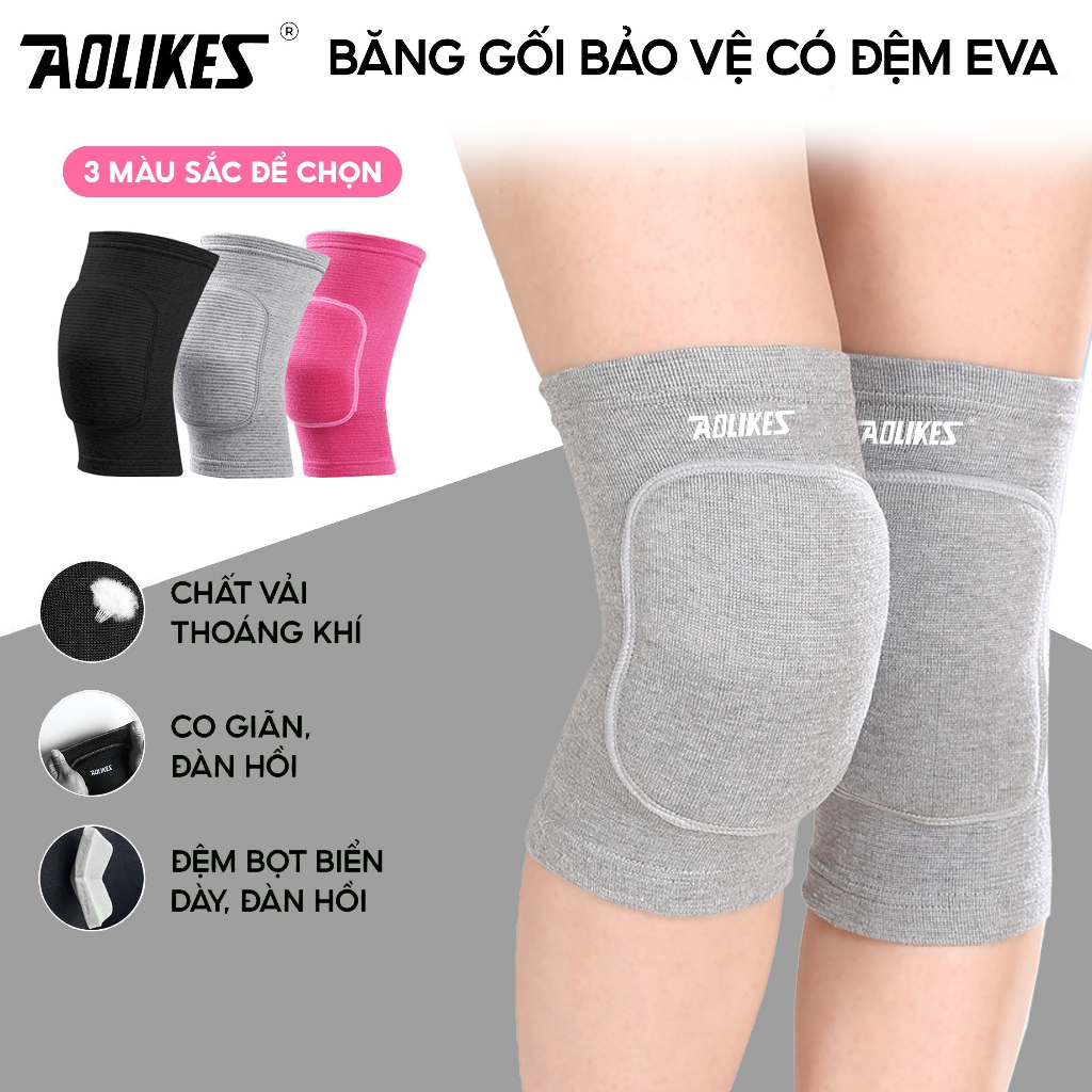 Băng gối bảo vệ có đệm eva AOLIKE 0219 tập Yoga, Gym, Bóng chuyền