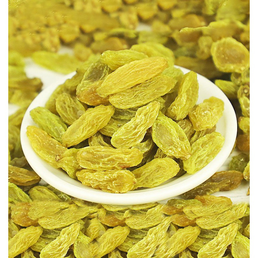 Nho xanh sấy không đường chua ngọt tự nhiên hộp 500gram hàng loại 1