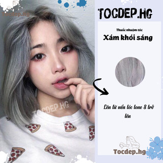 thuốc nhuộm tóc xám khói sáng+tặng kèm trợ dưỡng - Tocdep.HG