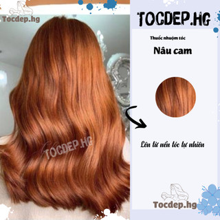 Thuốc nhuộm tóc màu nâu cam+ tặng kèm trợ dưỡng - Tocdep.HG