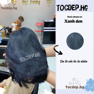 thuốc nhuộm tóc màu xanh đen