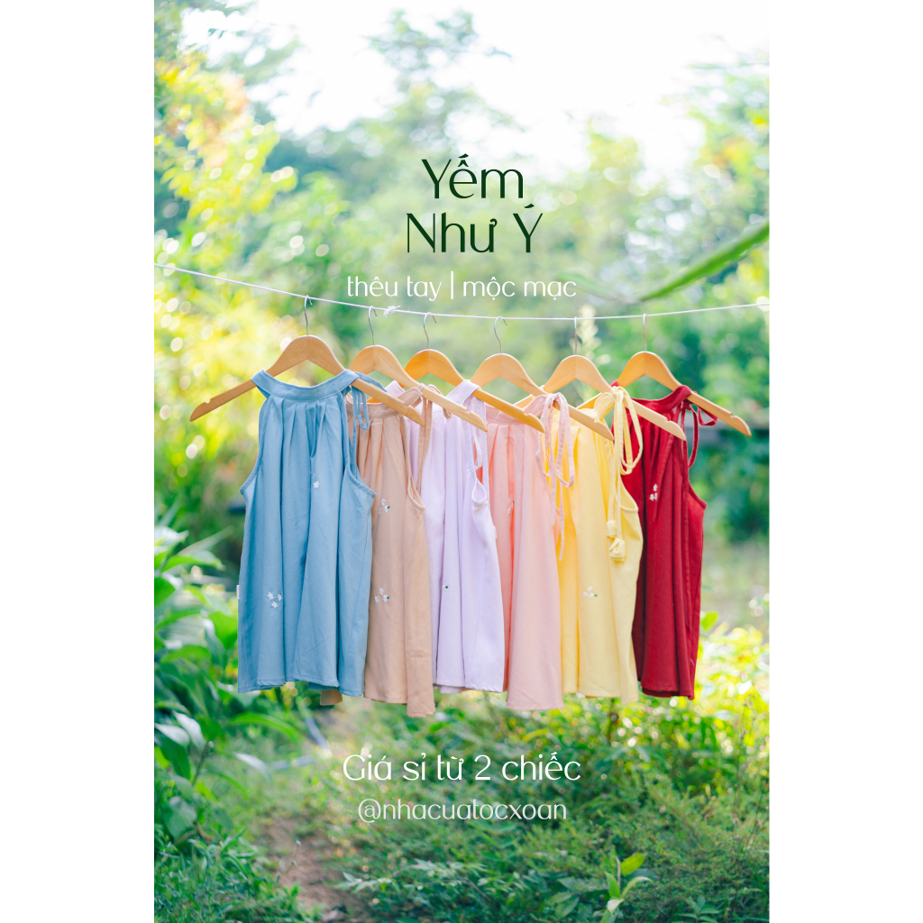Xoăn | Yếm Như Ý thêu tay chất liệu linen