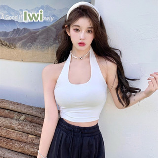 Áo Croptop Cổ Yêm IWI SHOP Thiết Kế Hở Lưng Quyến Rũ Chất Thun Tăm Mềm Cá Tính - A046.IW