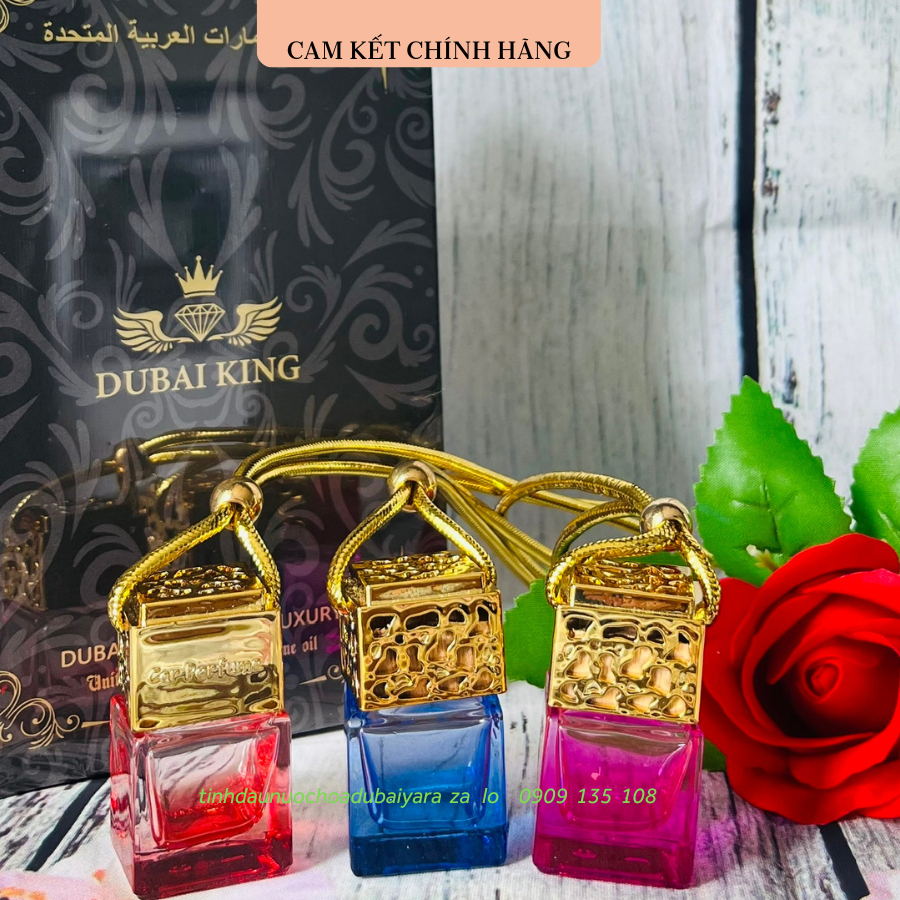 Tinh dầu nước hoa Dubai treo xe ô tô tủ quần áo phòng khử mùi tạo hương thơm dùng được trên 5 tháng