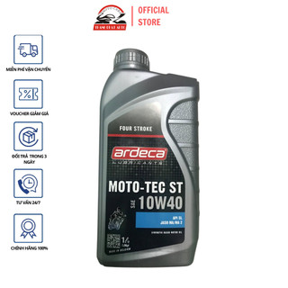 Dầu nhớt nhập khẩu xe côn tay, moto Ardeca Moto-Tec ST 10W40 synthetic 4T 1L cao cấp