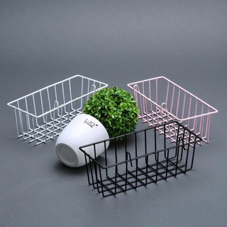 Giỏ sắt cài khung lưới đựng đồ đa năng, giỏ cài lưới sắt sơn tĩnh điện treo tường decor trang trí nhà cửa văn phòng