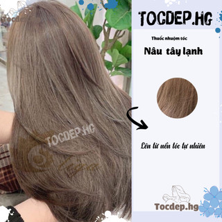 thuốc nhuộm tóc nâu tây lạnh + tặng oxy trợ dưỡng - Tocdep.HG