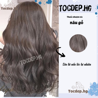 thuốc nhuộm tóc màu nâu gỗ + tặng oxy trợ dưỡng - Tocdep.HG