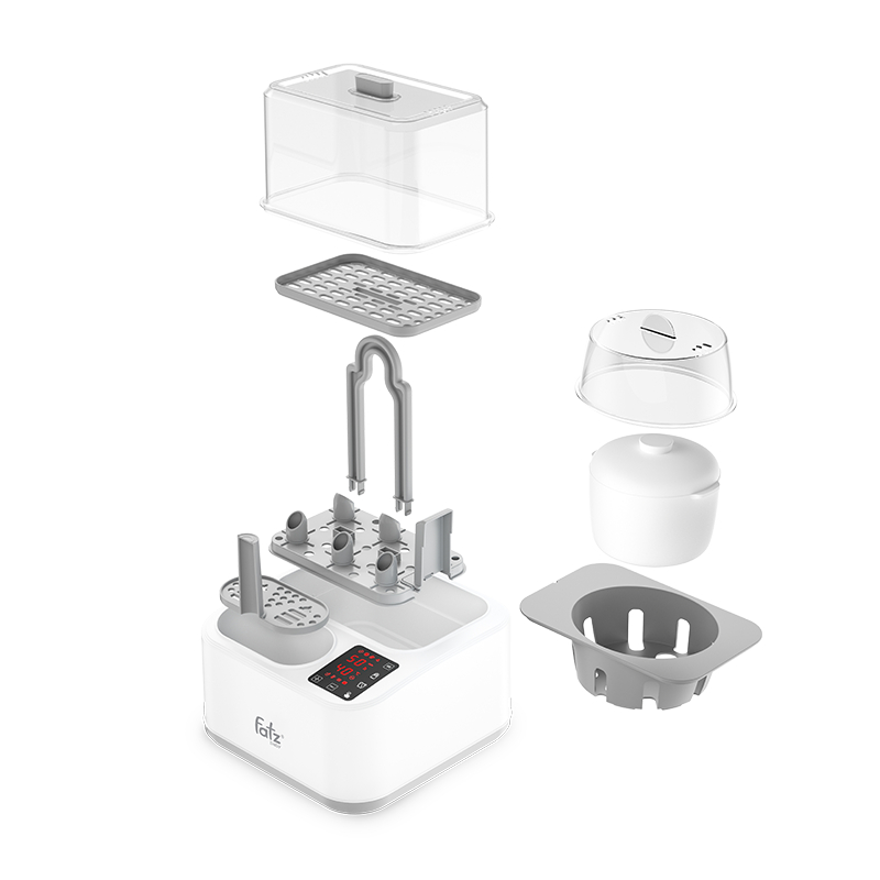 Máy Tiệt Trùng Sấy Khô Bình Sữa Kết Hợp Hâm Sữa, Nấu Cháo Thông Minh FATZBABY CAPTAIN 1 / 2 - Bảo hành 12 tháng