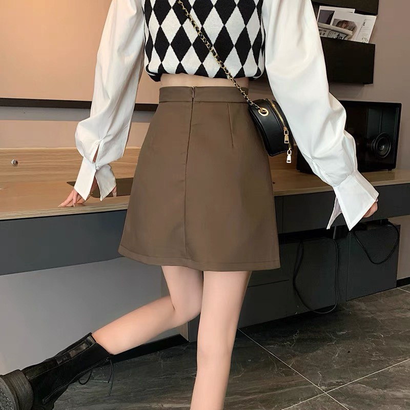 Chân váy chữ A tennis dáng ngắn xẻ 3 lớp tiều thư Laco137