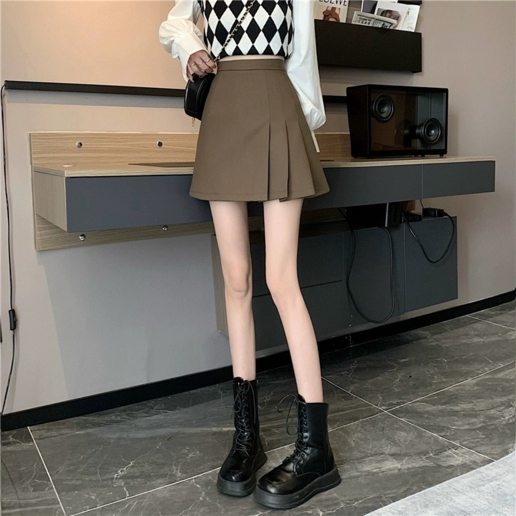 Chân váy chữ A tennis dáng ngắn xẻ 3 lớp tiều thư Laco137