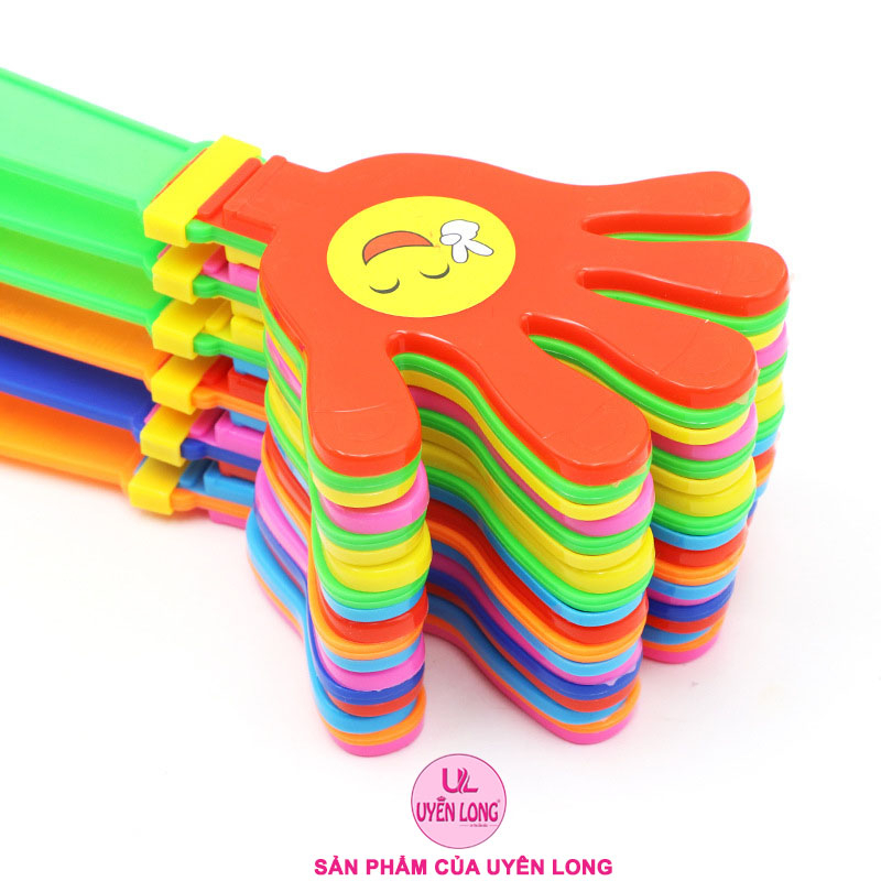 Bàn Tay, Đập Tay, Vỗ Tay Bằng Nhựa 3 Lớp Hình Mặt Cười Giúp Bé Tập Trung Và Không Khóc, Hỗ Trợ Mẹ Khi Cho Bé Ăn