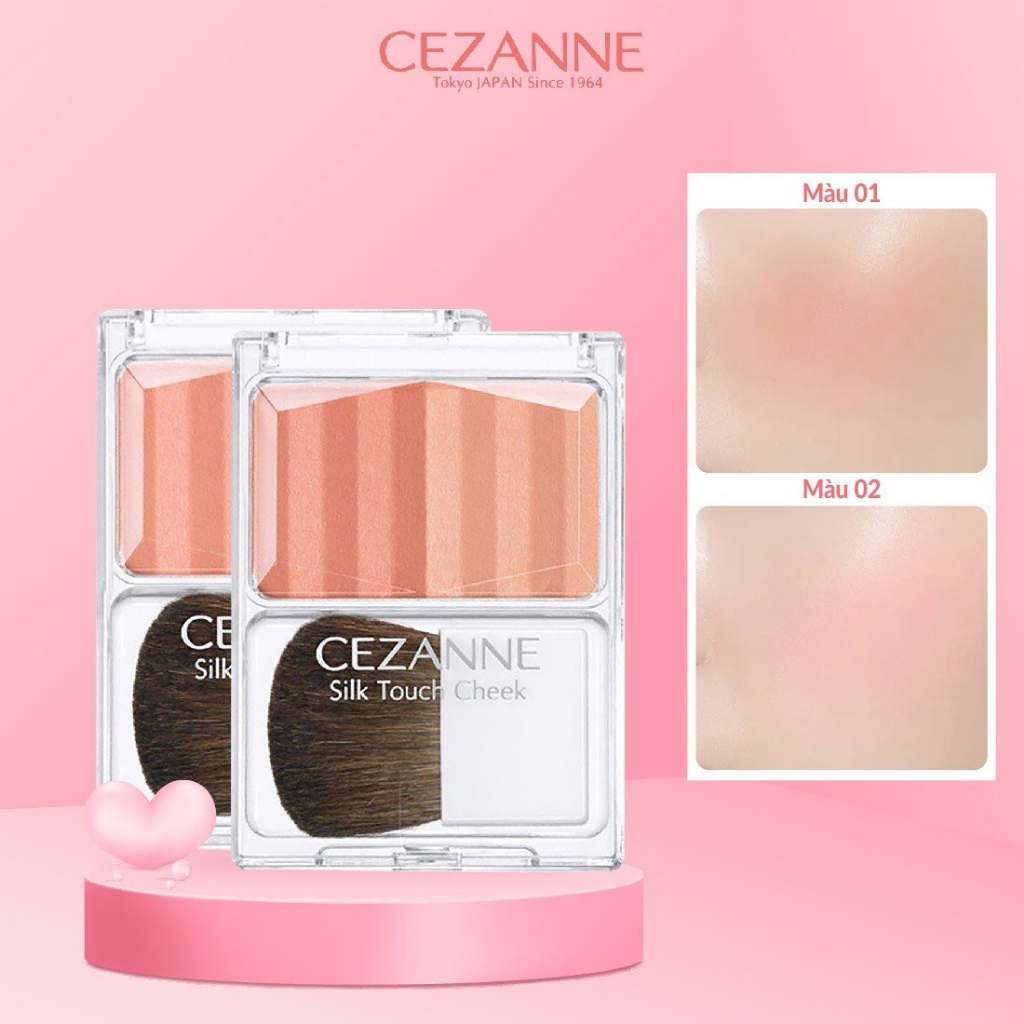 Phấn má hồng Cezanne Silk Touch Cheek Nhật Bản 4g