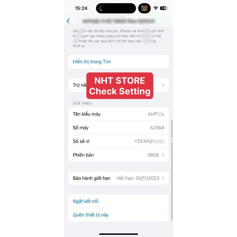 Tai Nghe NHT Gen 3 1562E - Âm Thanh Không Gian Thật - Fix Full ios 16 - Pin Trâu - Âm Hay - Mic Tốt