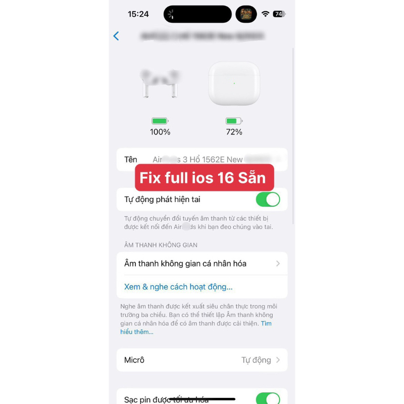 Tai Nghe NHT Gen 3 1562E - Âm Thanh Không Gian Thật - Fix Full ios 16 - Pin Trâu - Âm Hay - Mic Tốt
