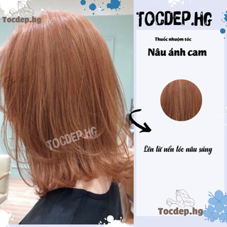 thuốc nhuộm tóc nâu ánh cam + tặng oxy trợ dưỡng - Tocdep.HG