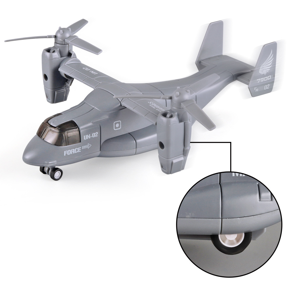 Mô hình máy bay vận tải Boeing V-22 Osprey bằng hợp kim có nhạc và đèn