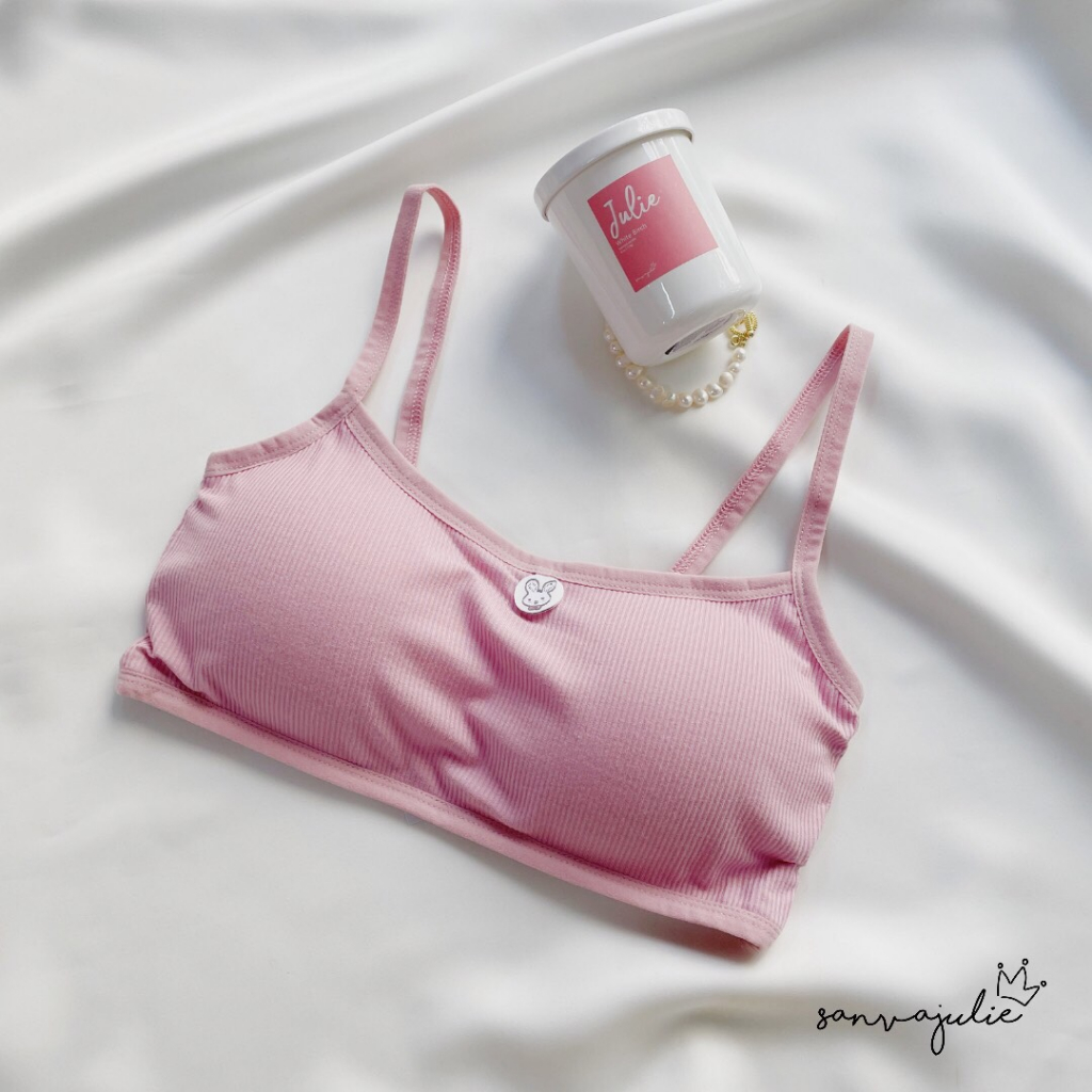 Áo lót học sinh nữ - Áo lót lá con thỏ mút mỏng