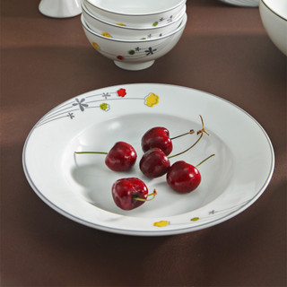 Combo 10 bát cơm 4.4" hoa A04 Cẩm vi - Bộ đồ bàn ăn cao cấp sứ Long Phương