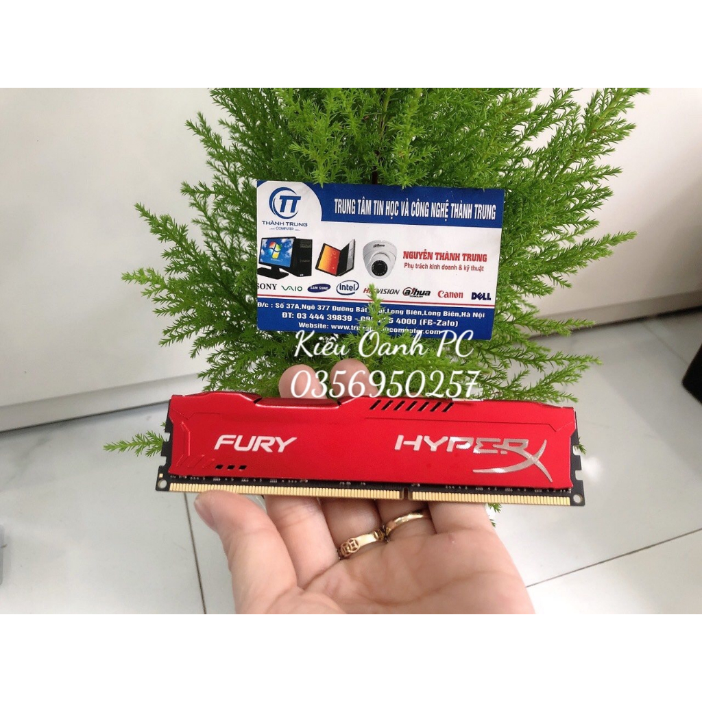 Ram PC Máy tính bàn Kingston HyperX Fury Blue 8GB (1x8GB) DDR3 Bus 1600Mhz có tản - Mới Bảo Hành 1 Đổi 1 Trong 36 Tháng | BigBuy360 - bigbuy360.vn