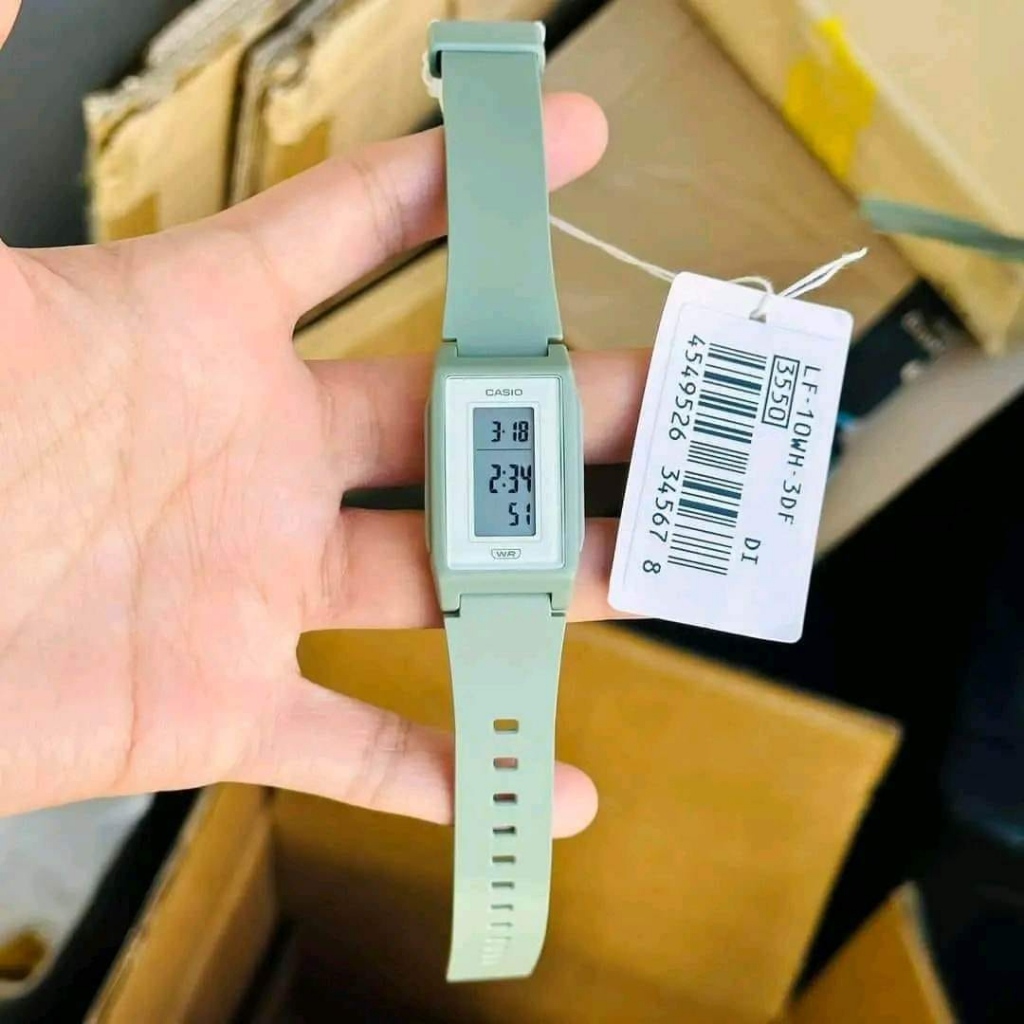 Đồng hồ nữ dây nhựa Casio Anh Khuê LF-10WH-3DF