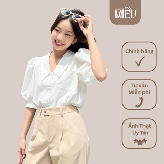 Áo cổ v mùa hè cindy tay phồng miều est.2013