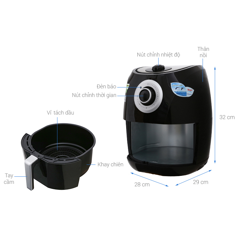 Nồi chiên không dầu Magic A-84